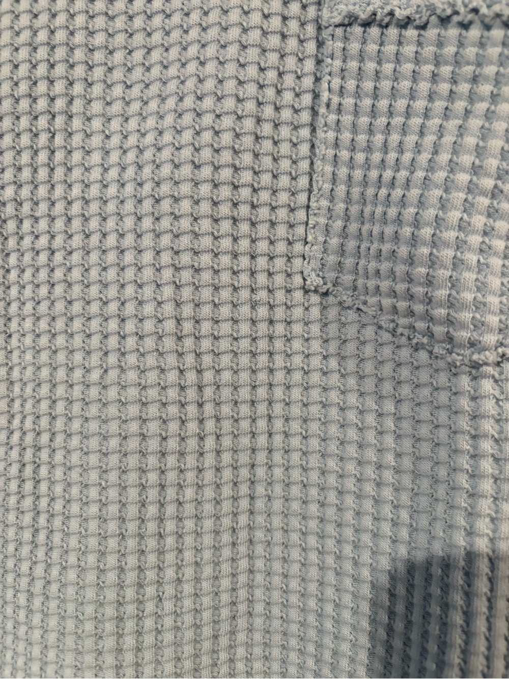 Pilcro Light Blue Waffle Knit Pocket Tee - Picture 3 of 4